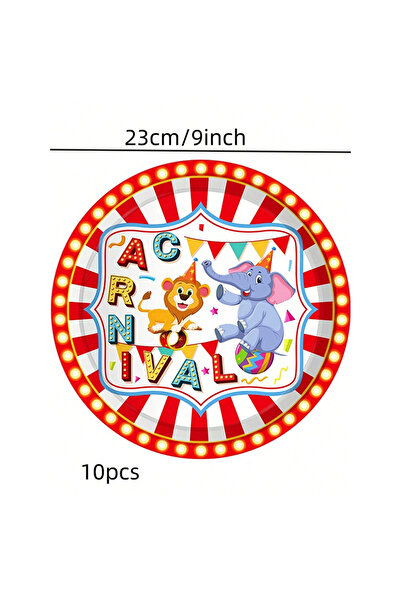 Choice 9inch Plates Circus Clown Theme Disposable Tableware Set Birthday Part...