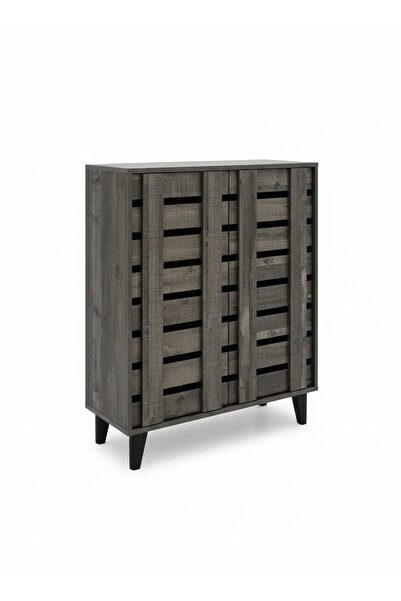 Generic Modern 2-Door Shoe Cabinet - Compact Design (80x30x94 cm)