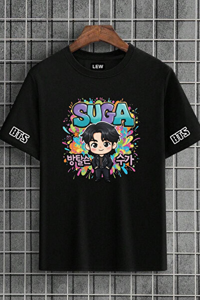 lovver تي شيرت للأطفال من القطن الفاخر مطبوع بتصميم فريق بي تي إس سوجا مع تفا...