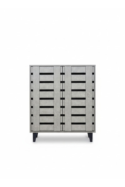 Generic Modern 2-Door Shoe Cabinet - Compact Design (80x30x94 cm)