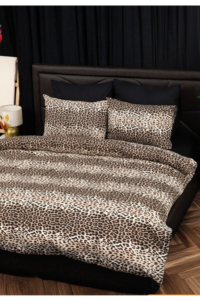 Home Leopard Print Double Cotton Duvet Cover Set