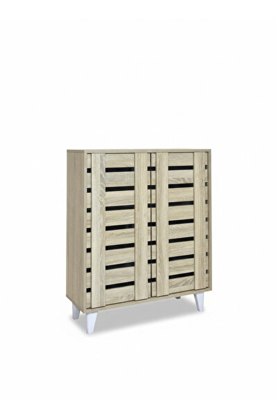 Generic Modern 2-Door Shoe Cabinet - Compact Design (80x30x94 cm)