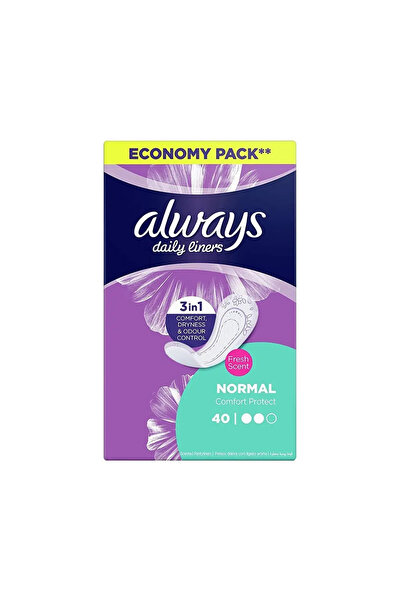 Always Daily Liners Comfort Protect With Fresh Scent Normal- 40 Pcs