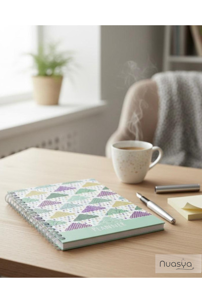 Nuasya Daily Planner – 4 Pages with Sticker Gift |   Weekly & Monthly Agenda ...