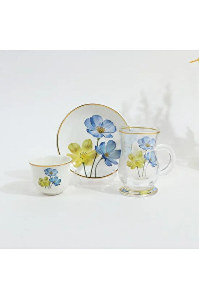 Generic 36-piece white porcelain tea and coffee cup set