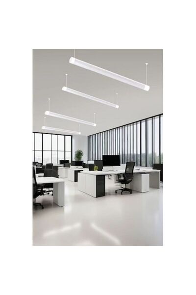 LEDZONE LED 72W Suspendat Cilindric Alb Rece 60x1200mm