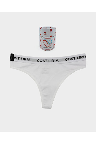 GOST LİRİA Γυναικείο στρινγκ εσώρουχο χωρίς ραφές, λευκό