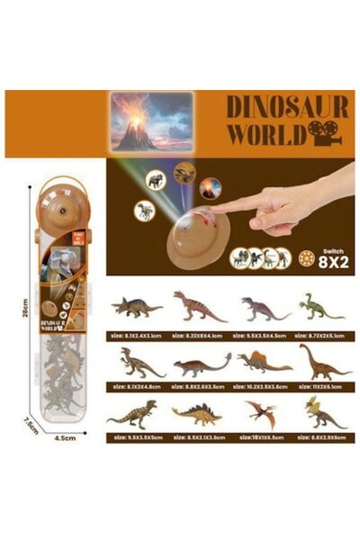 Toy Toy Toy Mini proiector cu 12 imagini cu dinozauri