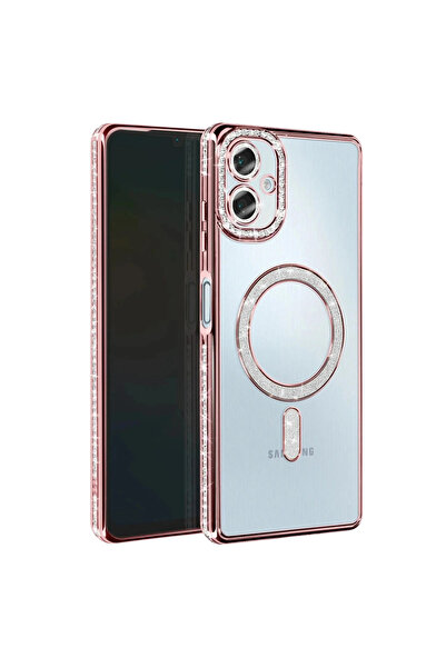 Twin Store حافظة جالاكسي A07 4G جوكي سيملي ماجنيتي سيف - وردي