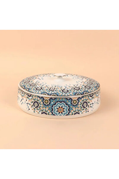 TULIN وعاء تمر خزفي مزخرف بطلاء ذهبي