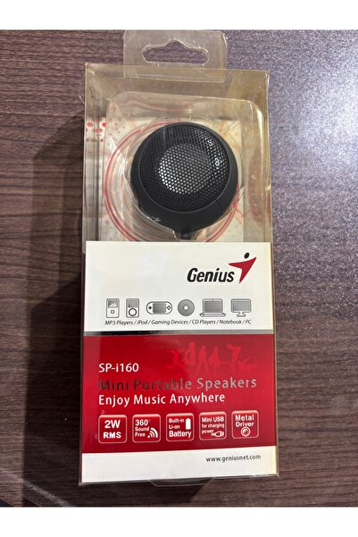 GENIUS مكبرات صوت محمولة SP-i160 للاستمتاع بالموسيقى بلا حدود (أسود)