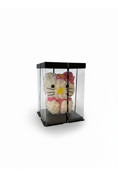 NO BRAND Figurină florală decorativă tip Hello Kitty 25 cm – Cadou premium