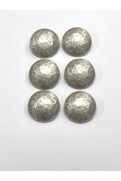 karantuhafiye Coat Button / Metal Button / Antique Silver / 2.8 cm / Set of 6...