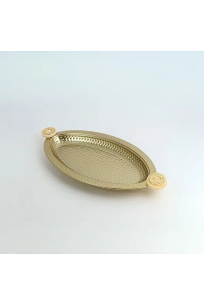 TULIN صينية تقديم فاخرة ذهبية بيضاوية الشكل