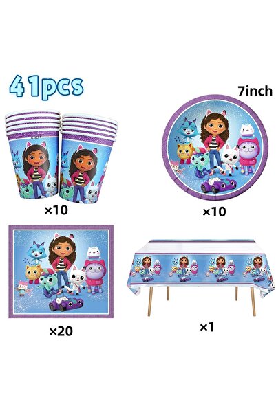 Choice مجموعة أخرى من 41 قطعة من أدوات المائدة لتزيين حفلات أعياد ميلاد بيوت ...