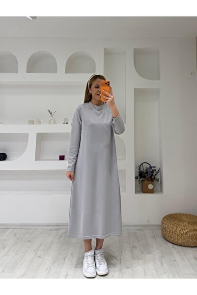 İrka Moda Modal Uzun Kollu Elbise