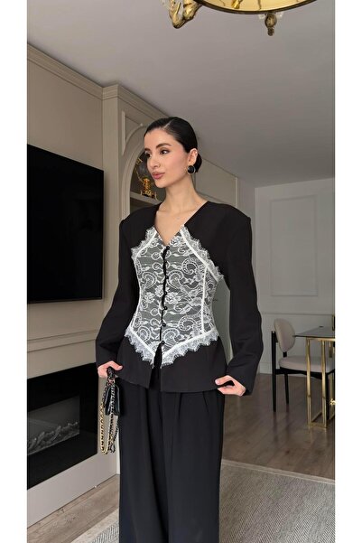 HAZELANNA Lace Design Jacket