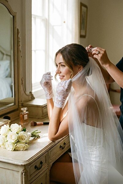 Hobigram Mănuși din dantelă pentru mireasă – Accesoriu elegant și romantic pe...