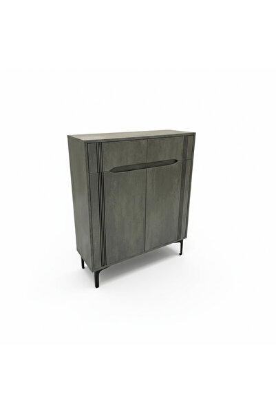 Generic Modern Slim 2-Door Shoe Cabinet - (80x30x95 cm)