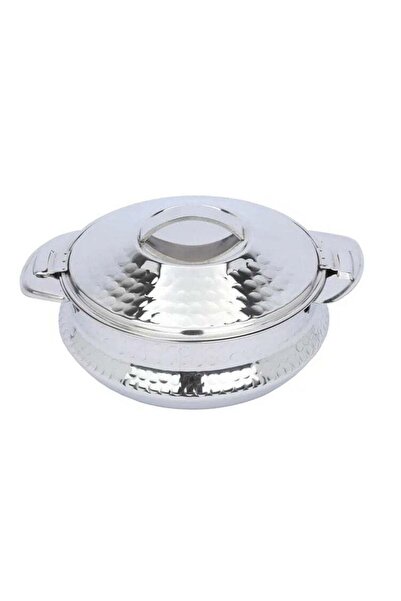 Generic Steel Food Container, 1 Liter, Plaid - Silver