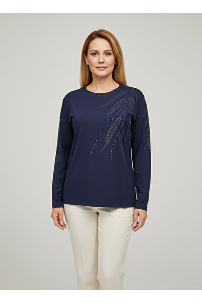 Ravencia بلوزة نسائية من القطن الممشط للنساء في منتصف العمر وما فوق، مزينة بن...