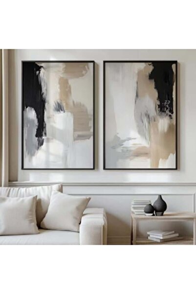 lawhat لوحة ديكور المنزل تجريدي مطبوعة على قماش الكانفس موديل ( 2996)