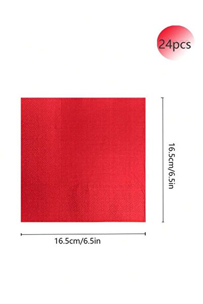 Choice 25 منديل ورقي أحمر سادة بتصميم سوبر غيرلز، زينة حفلات عيد الميلاد، أدو...