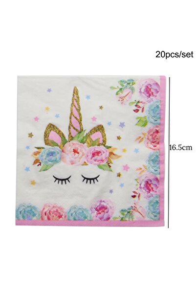 Choice7 20pcs napkins Unicorn Birthday Decorati for Girl Plate Napkin Cup cak...