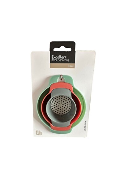 Excellent Houseware Set of 3 Funnels and 1 Strainer