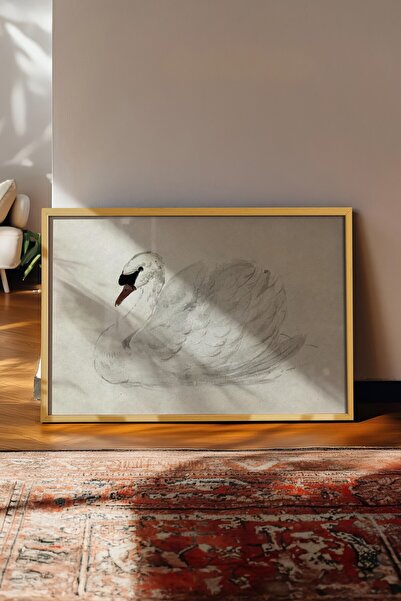 Postifull Vintage slika, poster u bež okviru, vintage zidni dekor