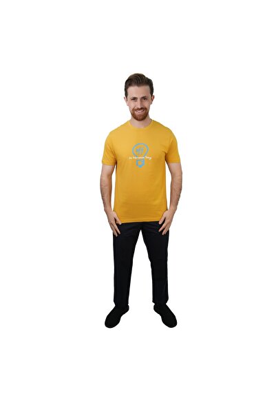 Giordano Men's Slim Fit Cotton Jersey Message Print Tee