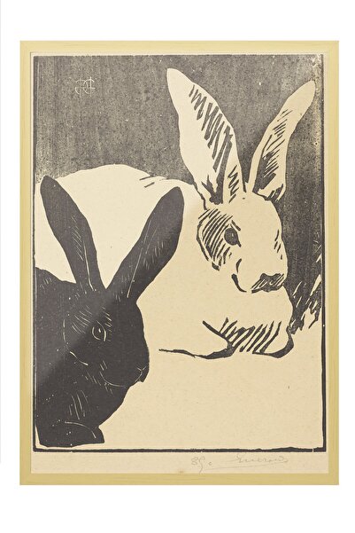 Postifull Vintage slika, poster u bež okviru, vintage zidni dekor