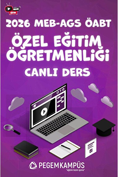 Pegem Akademi Yayıncılık 2026 MEB-AGS ÖABT Özel Eğitim Öğretmenliği Canlı Ders