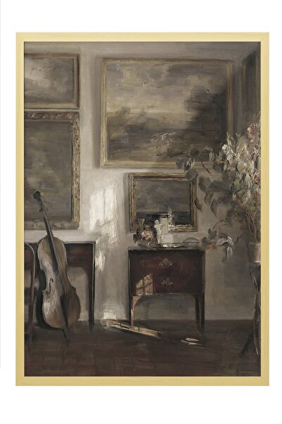 Postifull Vintage Tablo, Bej Çerçeveli Poster, Vintage Duvar Dekoru