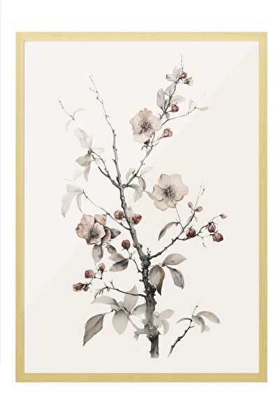 Postifull Vintage slika, poster u bež okviru, vintage zidni dekor