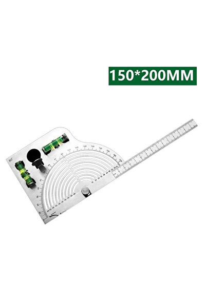 BGA Marangoz mimar 180 Derece Paslanmaz Çelik gönye Açı Cetveli su terazili g...