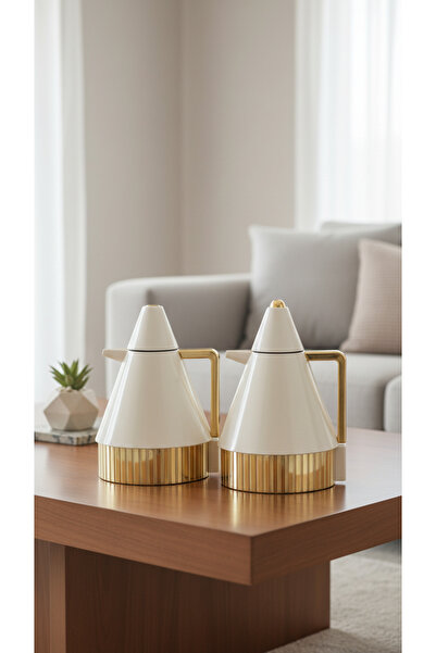 Generic A luxurious, modern coffee and tea thermos set with high thermal insu...