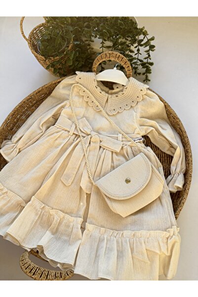 GÜVEN Lovmi Baby FIRFIR ETEK ÖRGÜ YAKA ÇANTALI ELBİSE