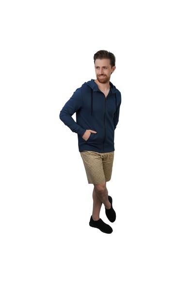 Giordano Men's Slim Fit French Terry Knit Hoodie Jacket