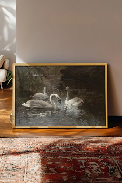 Postifull Vintage slika, poster u bež okviru, vintage zidni dekor