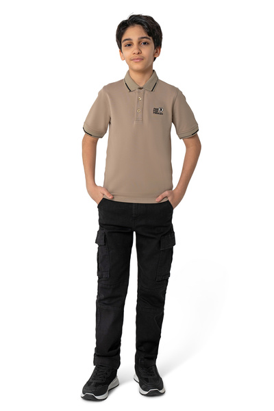 hendam Boys' short-sleeved polo shirt - brown