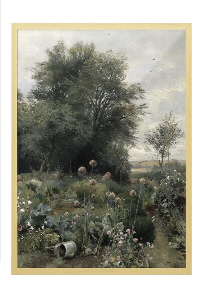 Postifull Vintage slika, poster u bež okviru, vintage zidni dekor