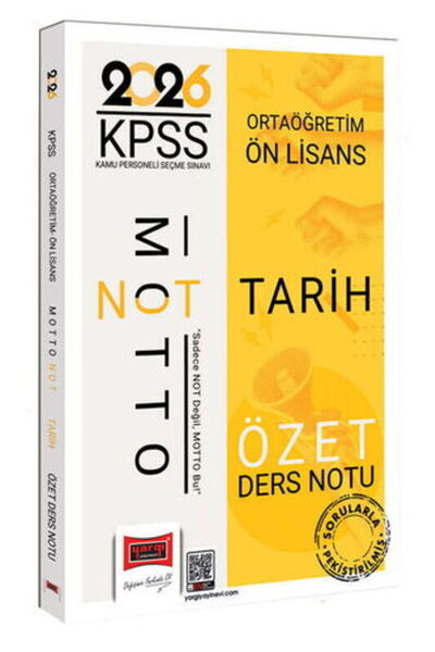 Yargı Yayınları Yargı 2026 KPSS Ortaöğretim Ön Lisans Motto Serisi Tarih Özet...