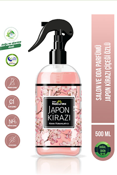 Naturex Salon Ve Oda Parfümü Japon Kirazı Çiçeği Kokulu 500 Ml. Sprey