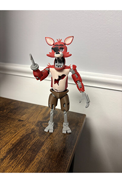Modellio3D Foxy (Five Nights at Freddy's) FNAF Figür – 20 cm (%25 Büyütülmüş)