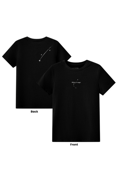 Giordano Women’s Comfort Fit Printed Crew Neck Cotton Jersey Tee