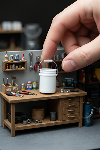 esa gaming دلو صغير بسعة 5 جالون بمقياس 1/18 - ديكور ديوراما، نموذج مصغر، إكس...