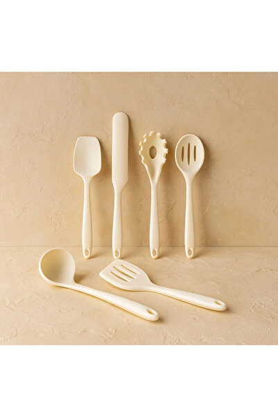 AROWW Ev dizaynım Arow 6 Parça Silikon Mutfak Seti Krem KOD:6109