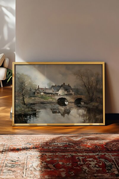 Postifull Vintage slika, poster u bež okviru, vintage zidni dekor