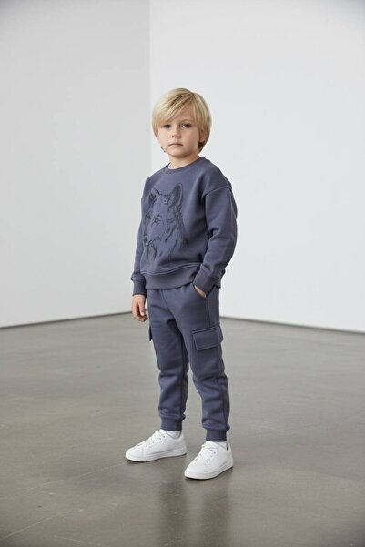 RONYPONY Children's Tracksuit Set Kurt Printed - Comfortable & Casual Everyda...